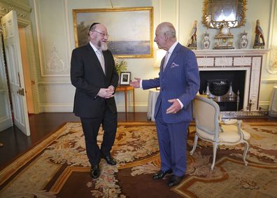 King Charles III receives Chief Rabbi Sir Ephraim Mirvis 