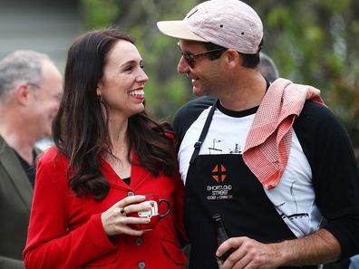 Jacinda Ardern and Clarke Gayford in 2017.