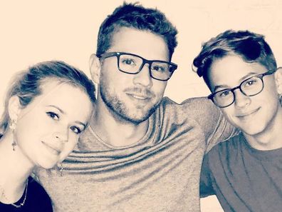 Ryan Phillippe with daughter Ava (left) and son Deacon (right).