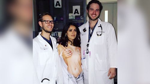 Actress Salma Hayek rushed to hospital wearing ‘inappropriate’ shirt