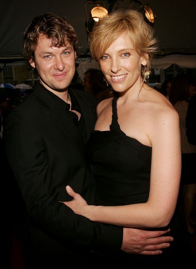 Actress Toni Collette and husband Dave Galafassi attend the gala premiere of "In Her Shoes" at Roy Thomson Hall on September 14, 2005 in Toronto, Ontario, Canada. 