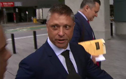 David Piccinato told reporters he had no comment as he arrived at court today. (9NEWS)