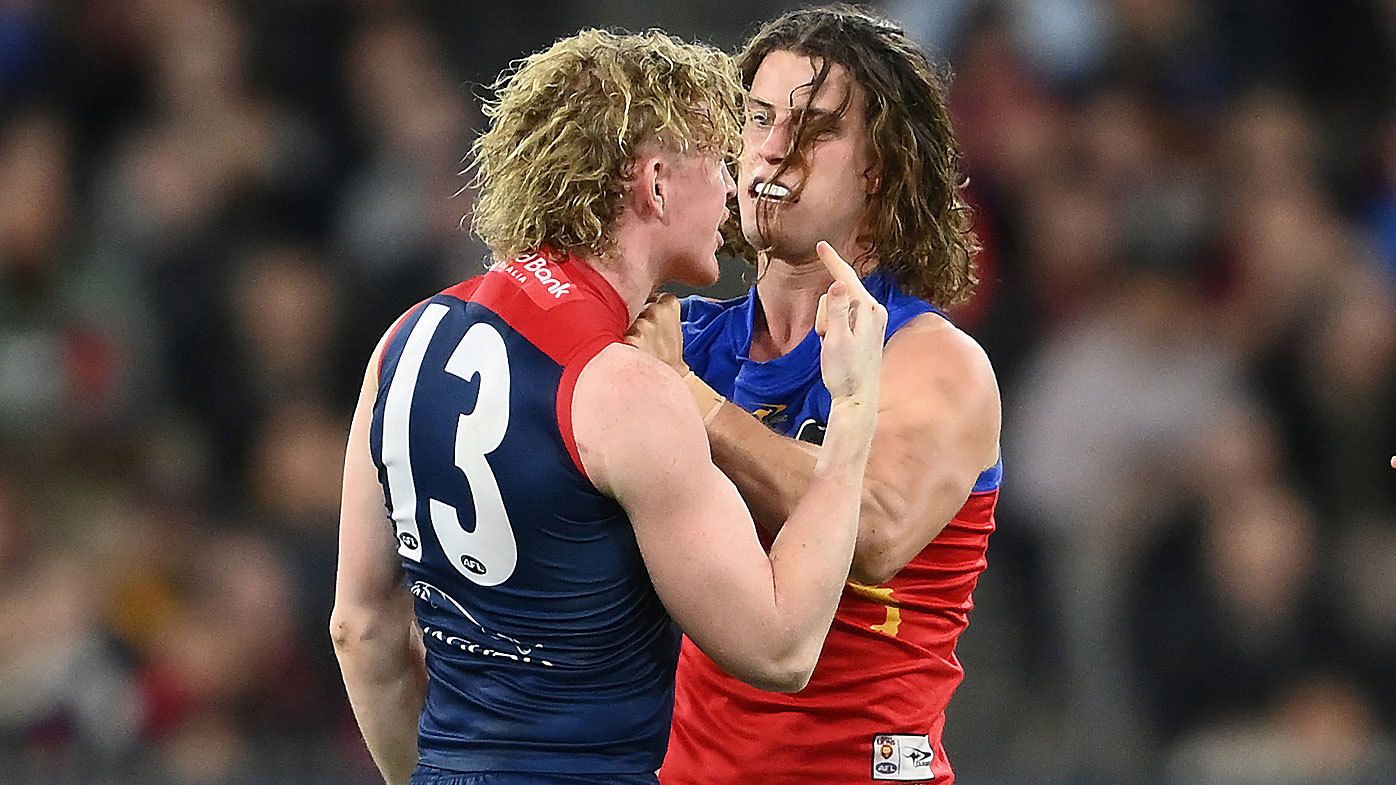 Clayton Oliver and Jarrod Berry got into a heated tussle during last year&#x27;s semi final clash between the two teams