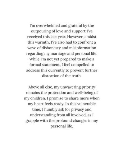 Ali Krieger's Instagram statement