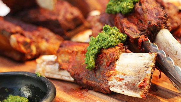 South American beef ribs with chimichurri