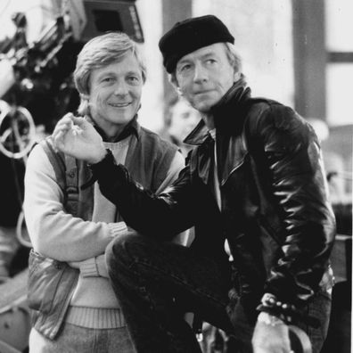 Paul Hogan (right) is star/executive producer/screen writer and John Cornell is producer/director of the Paramount adventure-comedy ÒAlmost An Angel.Ó December 23, 1990. 