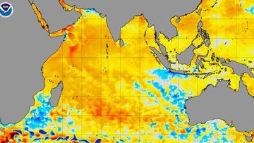 A map shows the potential development of a positive Indian Ocean Dipole.