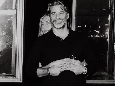Jennifer Aniston and boyfriend Jim Curtis in an Instagram photo
