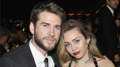 Liam Hemsworth, Miley Cyrus, event, hugging, gala