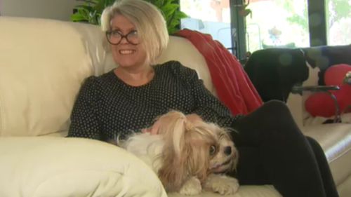 Dr Cockburn was reunited with her beloved pooch today. (9NEWS)