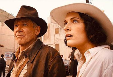 Harrison Ford and Phoebe Waller-Bridge in Indiana Jones and the Dial of Destiny (Disney/Lucasfilm)