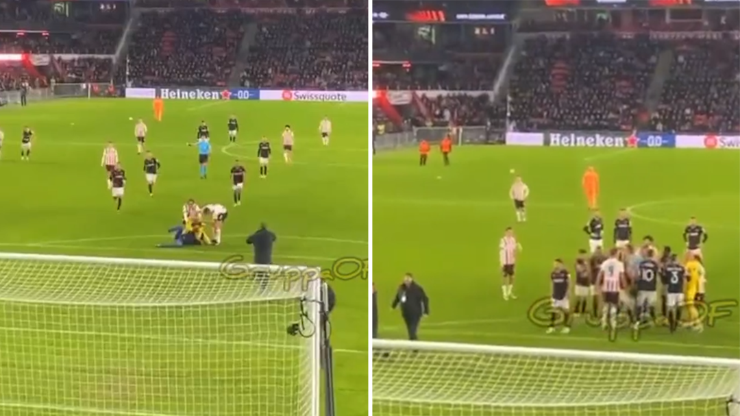 'Crazy, angry' fan punches Sevilla goalkeeper Marko Dmitrović in Europa League match