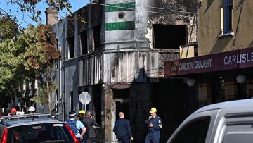 At least three people died in the fire in Newtown, Sydney.