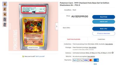 1999 Charizard Holo Base Set 1st Edition Shadowless #4 - PSA 8 Ebay. 