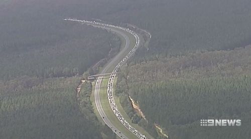 The Bruce Highway is notorious for traffic snarls after crashes. (9NEWS)