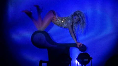 Pole-dancing and lounge-grinding! Beyonce recreates saucy 'Partition' video live