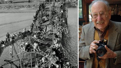 Max Desfor's photo of Korean refugees fleeing across a bombed bridge helped earn him a Pulitzer Prize. (Photos: AP).