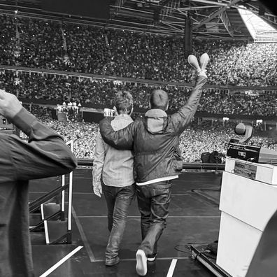 Oasis first reunion concert in Cardiff, Liam Gallagher and Noel Gallagher
