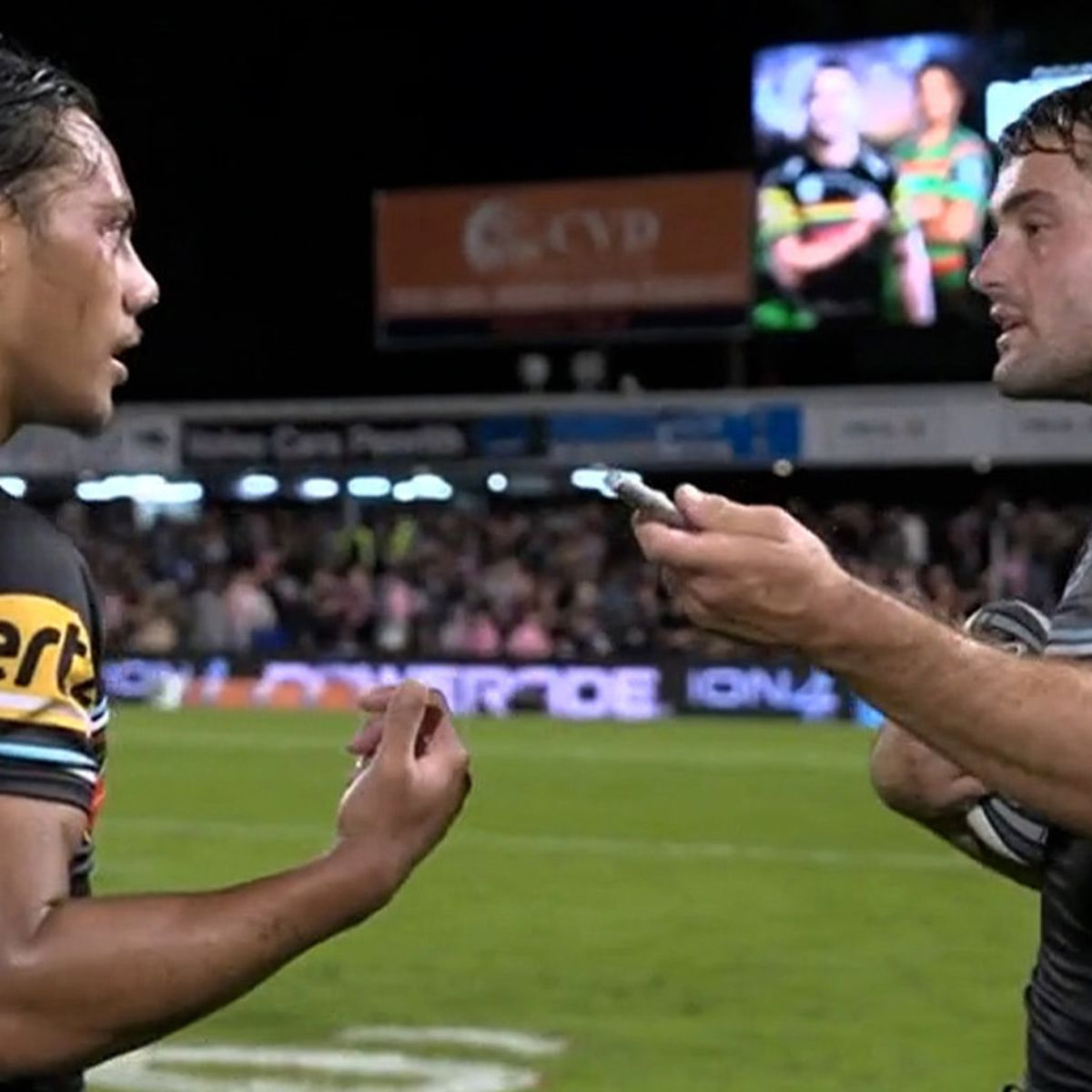 Penrith Panthers NRL teammates Jarome Luai and Jaeman Salmon