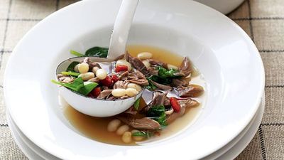 <strong>Slow-cooked lamb and white bean soup</strong>