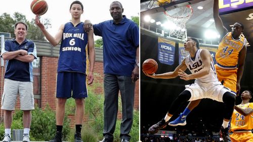 Coach Kevin Goorjian said Simmons' father Dave was the driving force behind him moving to the US to play in high school (Supplied/AAP)
