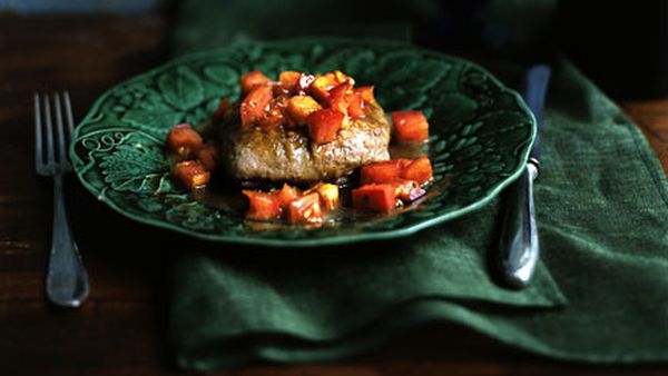 Veal wallets with mozzarella and basil