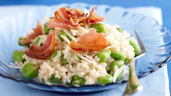 Broad bean risotto for $7.80