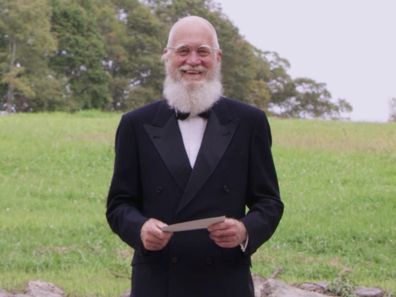 David Letterman makes surprise appearance during the Emmy Awards in September 2020. 