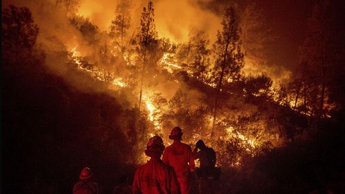 A fire the size of Los Angeles has gained ground in California, and crews don't expect to be able to bring it under control until next month.