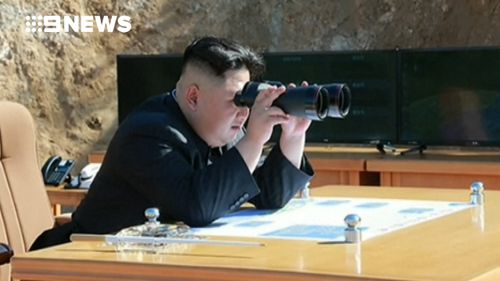 Kim Jong-un looks on. (Supplied)