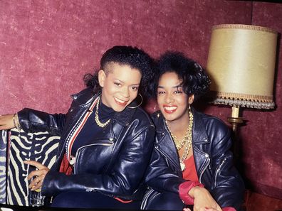 UNDATED: British hip hop duo De Wee Papa Girl Rappers members: Sandra  Lawrence, Samantha Lawrence   (Photo by BSR Agency/Gentle Look via Getty Images)