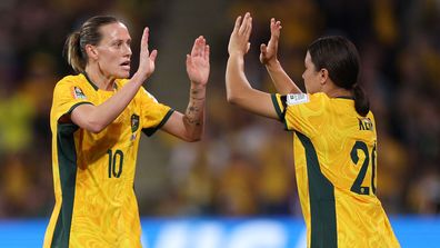 Sam Kerr of Australia is brought in for Emily Van-Egmond