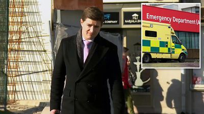 Injured 9NEWS reporter visits notorious UK hospital service