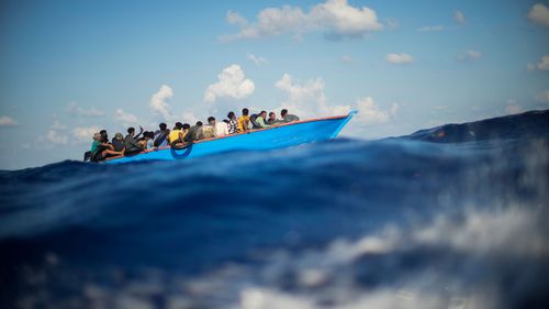 Migrants sail a wooden boat at south of the Italian Lampedusa island at the Mediterranean sea earlier this year. The back-to-back shipwrecks of migrant boats off Greece has once again put the spotlight on the dangers of the Mediterranean migration route to Europe. 