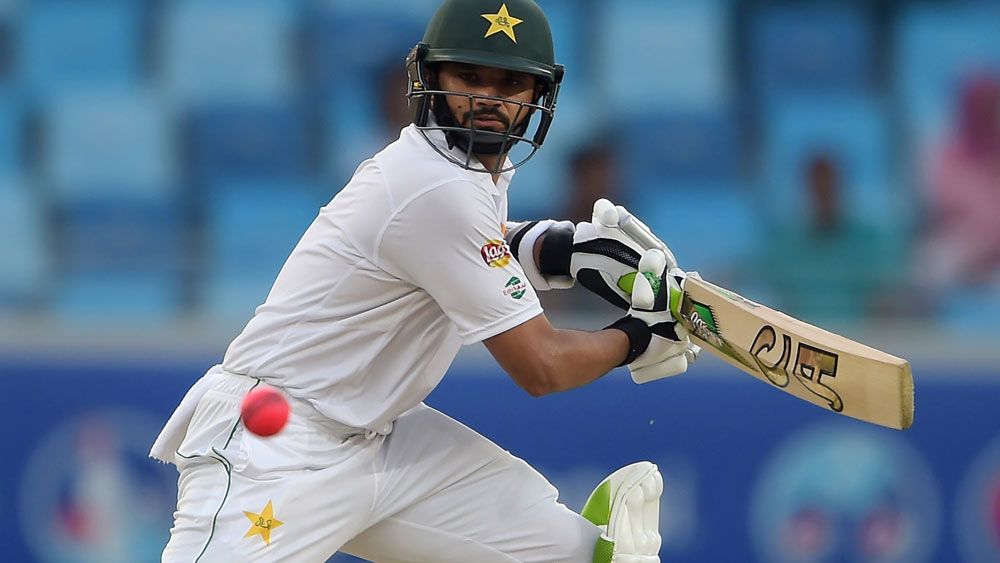 Azhar Ali scored an unbeaten 146 on the first day of the second ever day-night Test. (AFP)