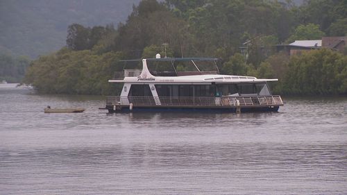 An extensive search is underway for the body of a Sydney father who went missing while swimming at the Hawkesbury River. 