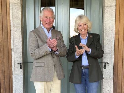 Prince Charles and Camilla Duchess of Cornwall Clap for Carers Birkhall Scotland, May 2020