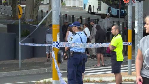 Parts of the CBD were locked down as a crime scene was set up.
 (9NEWS)
