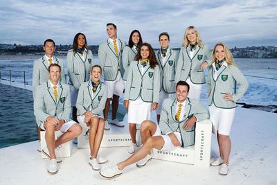 Eleven of Australia's Olympians unveiled the new Sportscraft-designed uniforms at Bondi Beach on Wednesday morning.