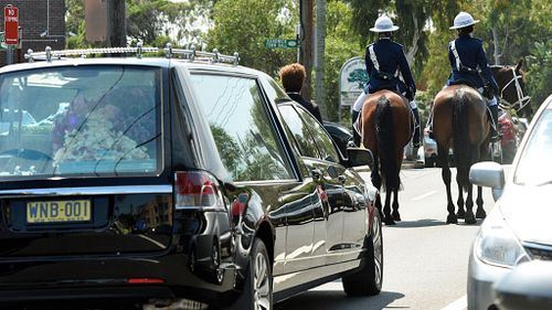 Funeral service for equestrian rider Olivia Inglis at St Jude's Church Randwick (AAP)