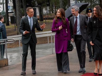 Queen Mary and King Frederik of Denmark in Finland on day two of their state visit, Wednesday March 5, 2025.