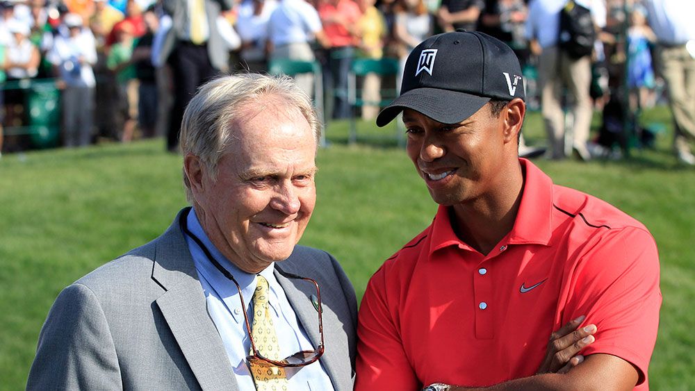 Jack Nicklaus and Tiger Woods. (AAP)