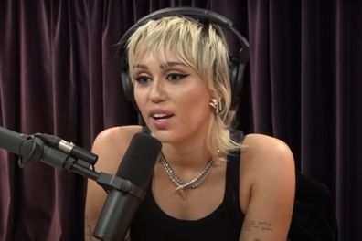 Miley Cyrus on the Joe Rogan Experience podcast in 2020.