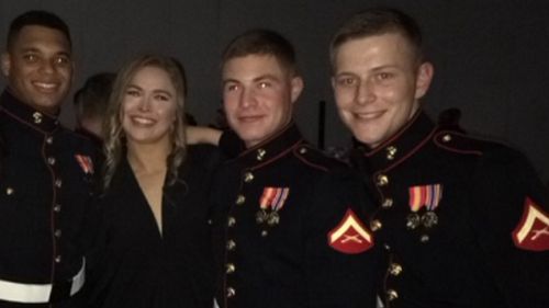 Ronda Rousey attended the US Marine Corps ball. (Instagram / @henrycochran)