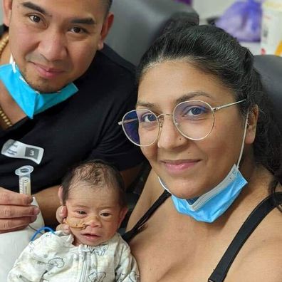 Renato and Vanessa Churches visited their son every day while he was still in hospital.