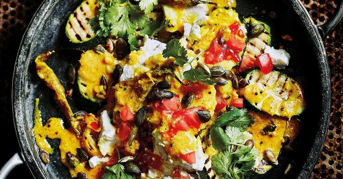 Barbecued courgettes with bengali sauce - 9Kitchen