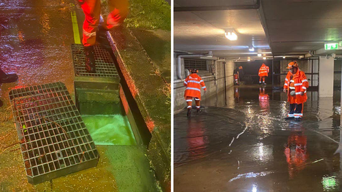 SES volunteers have been responding to callouts across Sydney as heavy rain soaks the city.