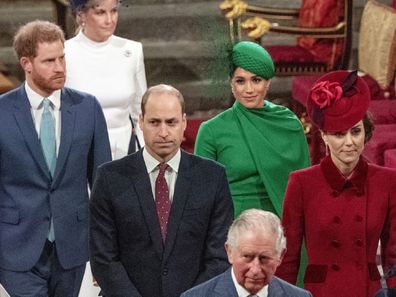 The former 'fab four' and Prince Charles leave Westminster Abbey following the Commonwealth Service in London.