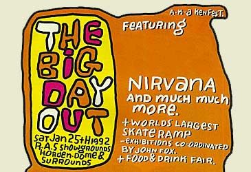 Which band headlined Australia's inaugural Big Day Out?