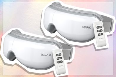RENPHO Eye Massager with Heat and Vibration, Remote Control, Compression and Bluetooth